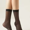 Sheer Socks^Calzedonia 20 Denier 3/4 Length Sheer Socks 019 - Black