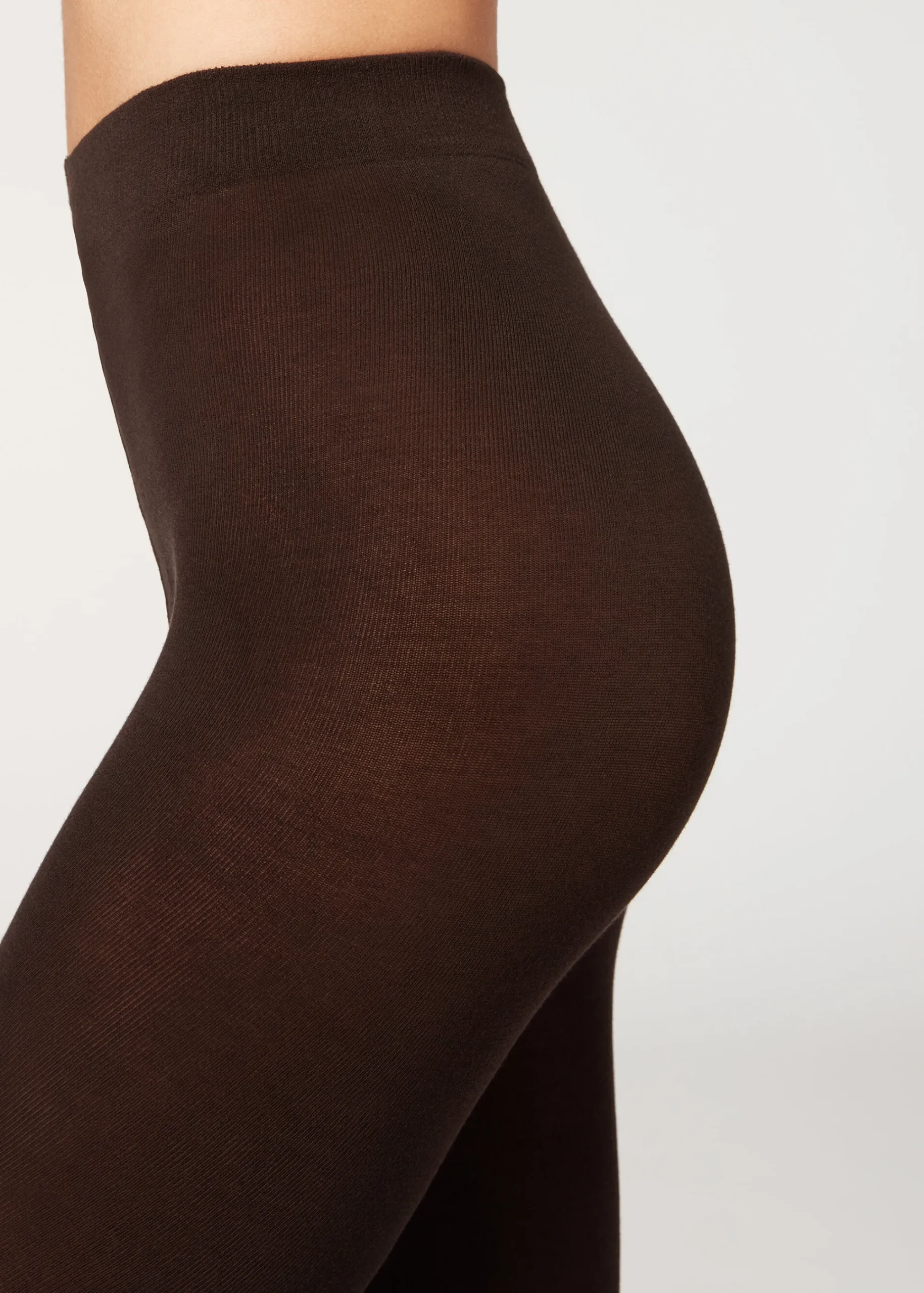Opaque Tights^Calzedonia 150 Denier Opaque Eco Cotton Tights 848 - Dark Brown