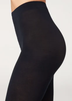 Opaque Tights^Calzedonia 150 Denier Opaque Eco Cotton Tights 016 - Blue
