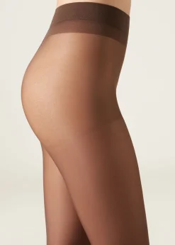 Sheer Tights^Calzedonia 30 Denier Sheer Shaping Tights With Control Top 038 - Nude 11 - Moka