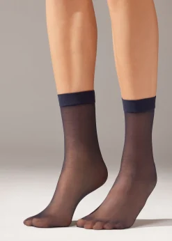 Sheer Socks^Calzedonia 20 Denier Sheer Socks 016 - Blue
