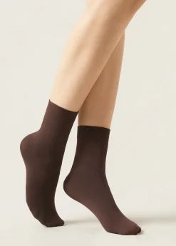 Short Socks^Calzedonia 50 Denier Soft Touch Socks 848 - Dark Brown