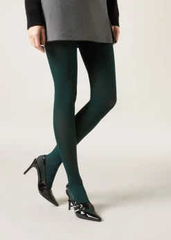 Opaque Tights^Calzedonia 50 Denier Total Comfort Soft Touch Tights 3654 - Green