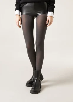 Opaque Tights^Calzedonia 50 Denier Total Comfort Soft Touch Tights 4479 - Dark Grey Blend
