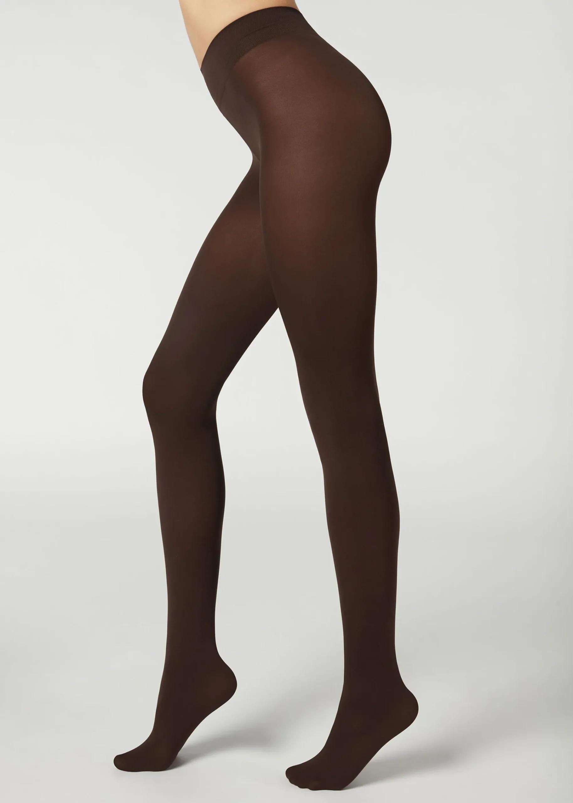 Patterned Tights^Calzedonia 50 Denier Total Comfort Soft Touch Tights 848 - Dark Brown