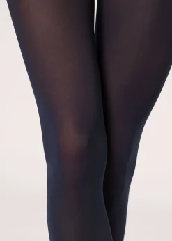 Patterned Tights^Calzedonia 50 Denier Total Comfort Soft Touch Tights 016 - Blue