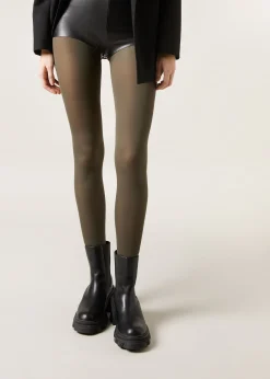 Patterned Tights^Calzedonia 50 Denier Total Comfort Soft Touch Tights 489 - Olive Green