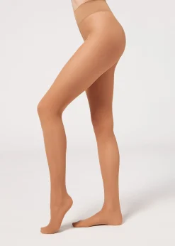 Opaque Tights^Calzedonia 30 Denier Total Comfort Soft Touch Tights 009 - Nude 6 - Elisir/Caramel