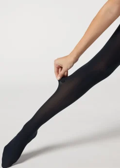 Opaque Tights^Calzedonia 50 Denier Total Shaper Tights 016 - Blue
