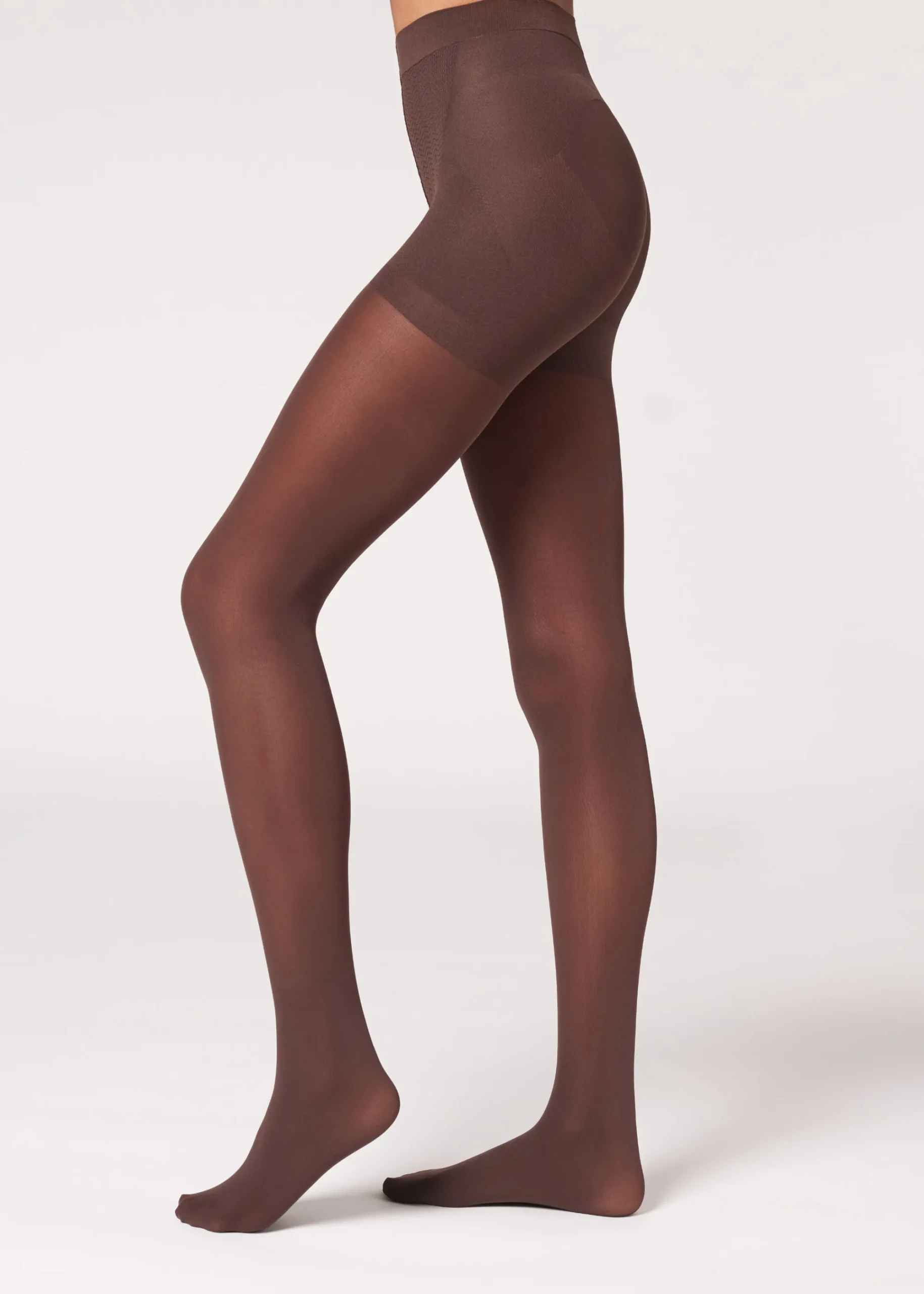 Opaque Tights^Calzedonia 50 Denier Total Shaper Tights 848 - Dark Brown