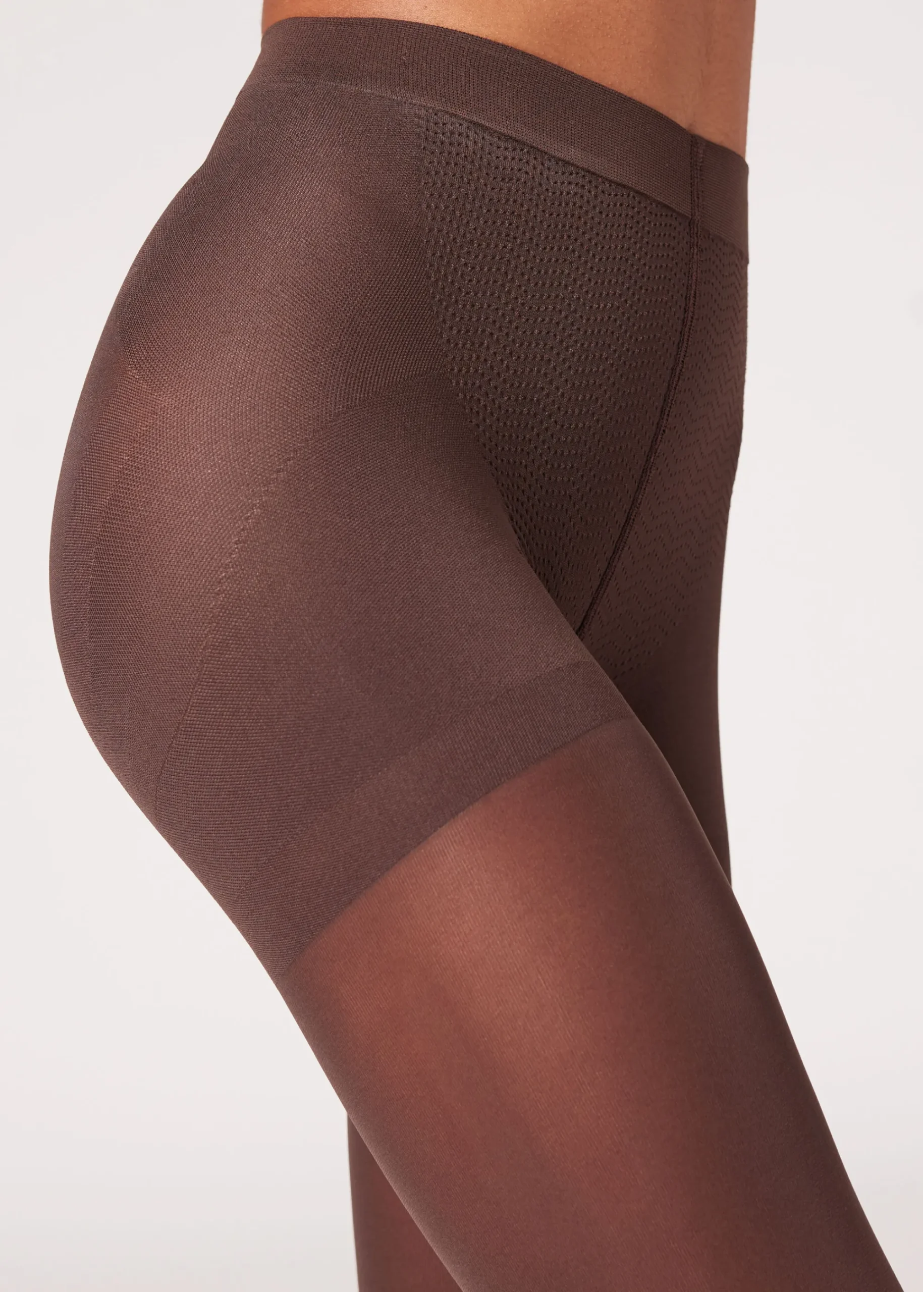 Opaque Tights^Calzedonia 50 Denier Total Shaper Tights 848 - Dark Brown