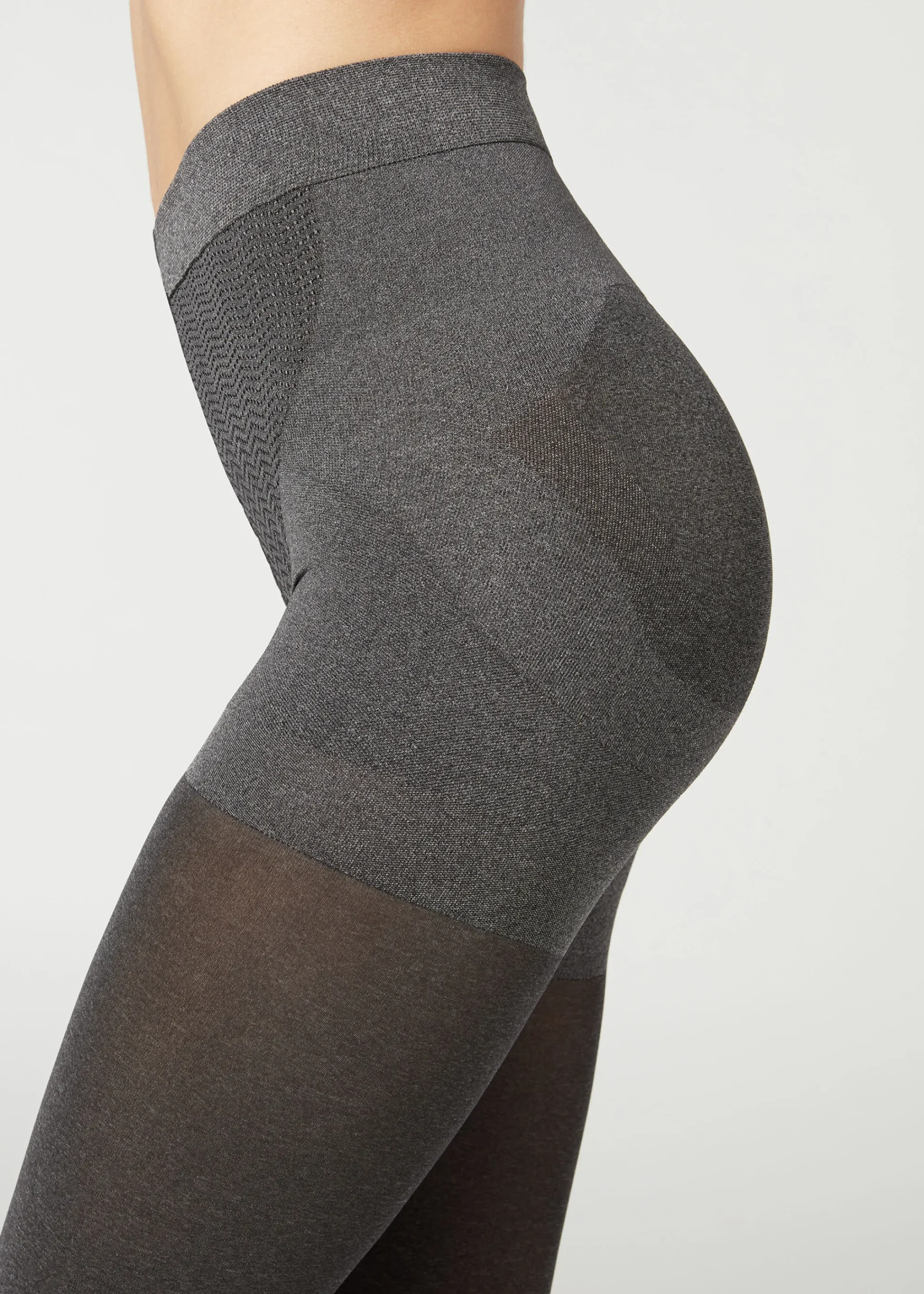 Opaque Tights^Calzedonia 50 Denier Total Shaper Tights 474 - Grey Blend