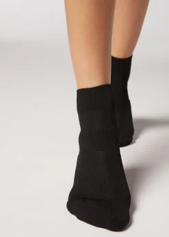 Short Socks^Calzedonia Active Sport Short Socks 9143 - Black Active