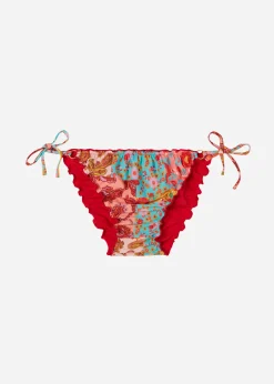 Bikini^Calzedonia Alicante Floral Bow Bikini Bottoms 694C - Cashmere Patchwork