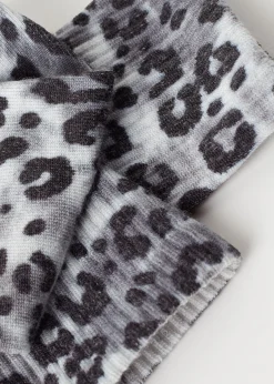 Short Socks^Calzedonia Animal Print Short Socks 9686 - Grey Animal Print