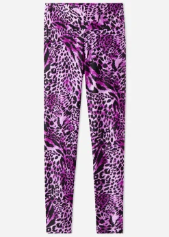 Leggings^Calzedonia Animal Print Sport Shine Leggings 604C - Speckled Cyclamen Pink