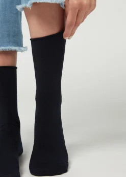 Short Socks^Calzedonia Ankle Socks With Cashmere 016 - Blue
