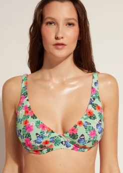 Bikini^Calzedonia Balconette Bikini Top Malibu 638C - Butterfly Patterns