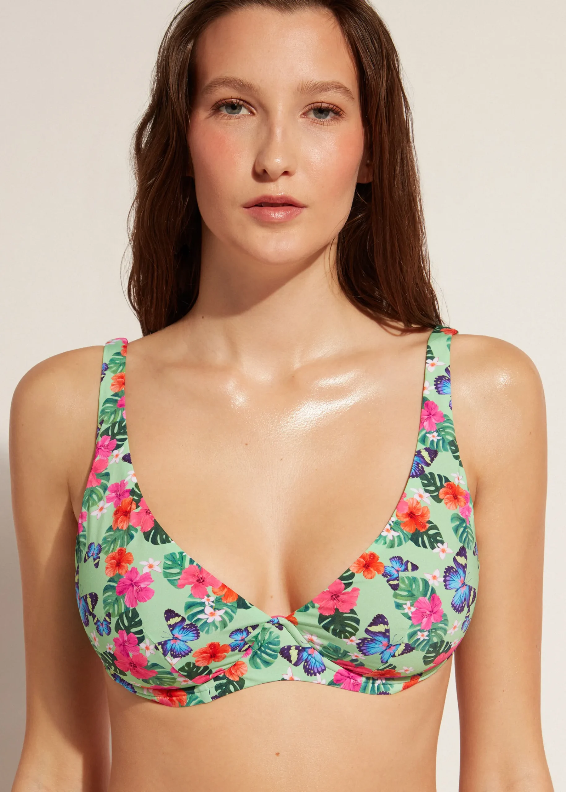 Bikini^Calzedonia Balconette Bikini Top Malibu 638C - Butterfly Patterns