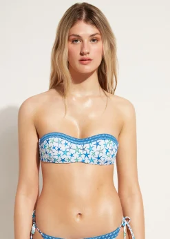 Bikini^Calzedonia Bayahibe Graduated Padded Bandeau Bikini Top 670C - Navy Star