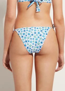 Bikini^Calzedonia Bayahibe Rhinestone Bow Bikini Bottoms 670C - Navy Star