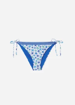 Bikini^Calzedonia Bayahibe Rhinestone Bow Bikini Bottoms 670C - Navy Star