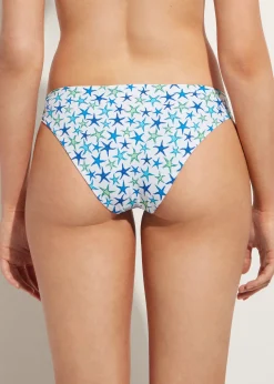 Bikini^Calzedonia Bayahibe Rhinestone Star Bikini Bottoms 670C - Navy Star