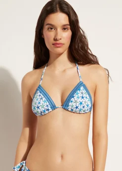 Bikini^Calzedonia Bayahibe Triangle Bikini Top With Removable Padding 670C - Navy Star