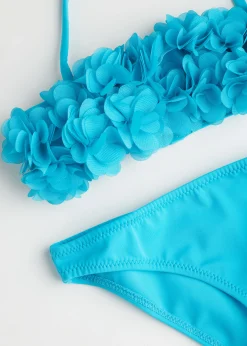Swimwear And Bikinis^Calzedonia Bikini Crop Girls' Honolulu 708C - Turquoise Green Flowers