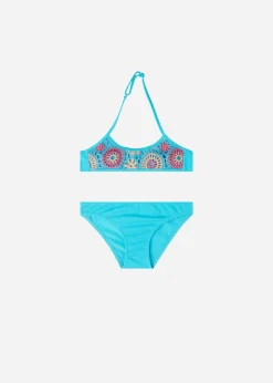 Swimwear And Bikinis^Calzedonia Bikini Girls' Capri 634C - Turquoise Green Crochet