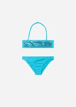 Swimwear And Bikinis^Calzedonia Bikini Triangle Girls' Cannes 646C - Turquoise Green Sequin