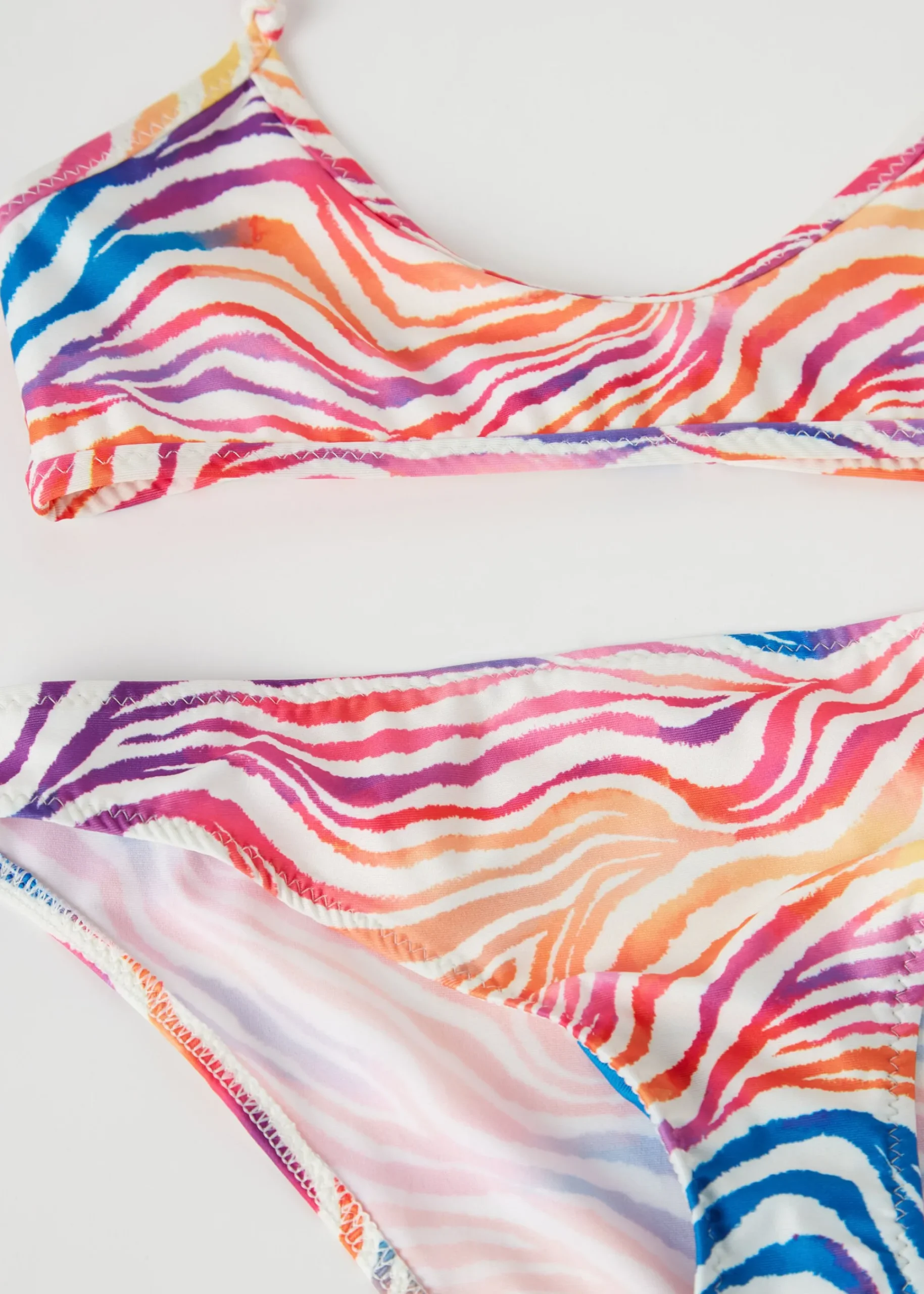 Swimwear And Bikinis^Calzedonia Bikini Triangle Girls' Malaga 695C - Rainbow Zebra