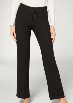 Trousers^Calzedonia Cashmere Straight Leggings 019 - Black