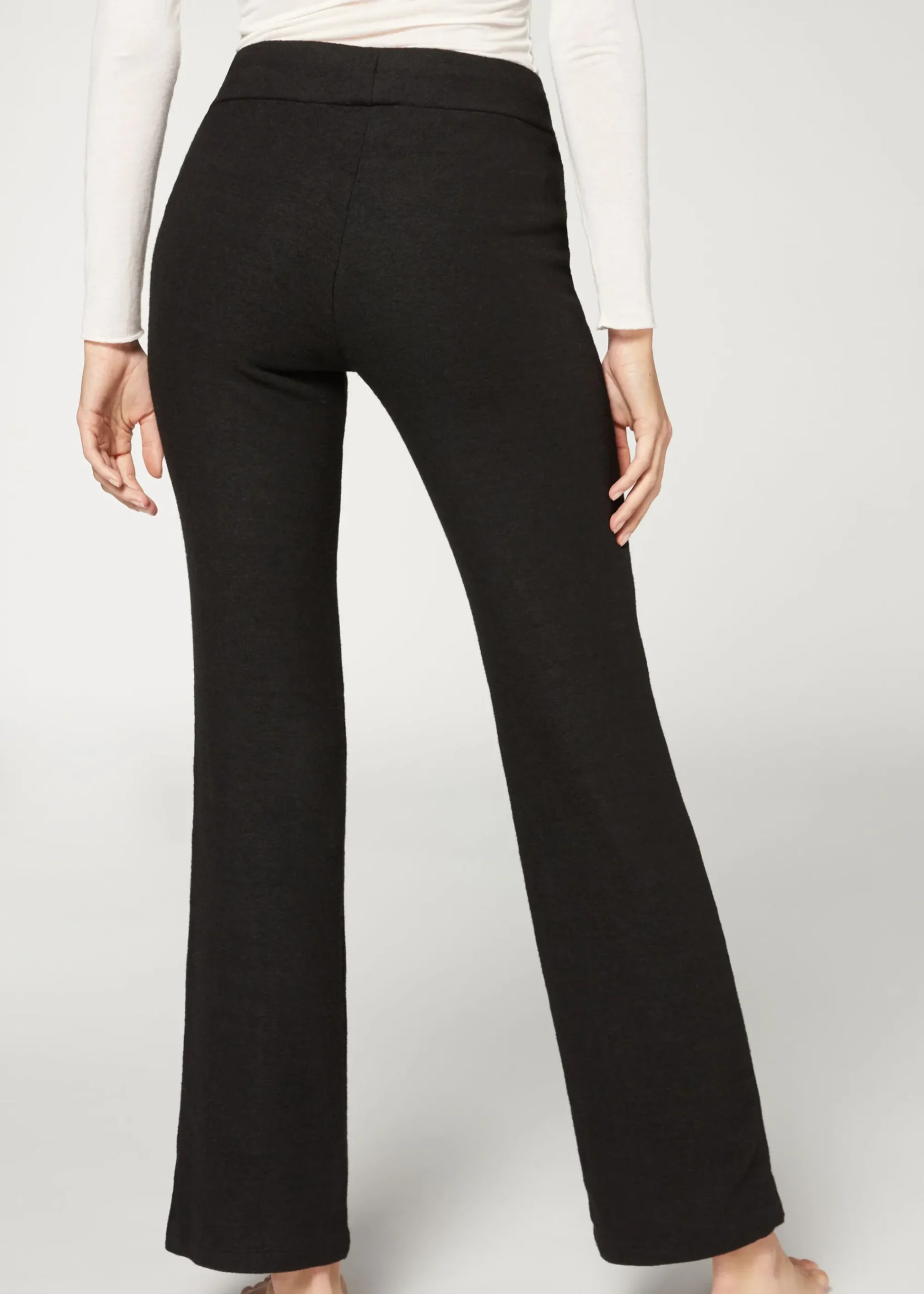 Trousers^Calzedonia Cashmere Straight Leggings 019 - Black