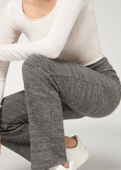 Trousers^Calzedonia Cashmere Straight Leggings 4937 - Grigio Medio Mel