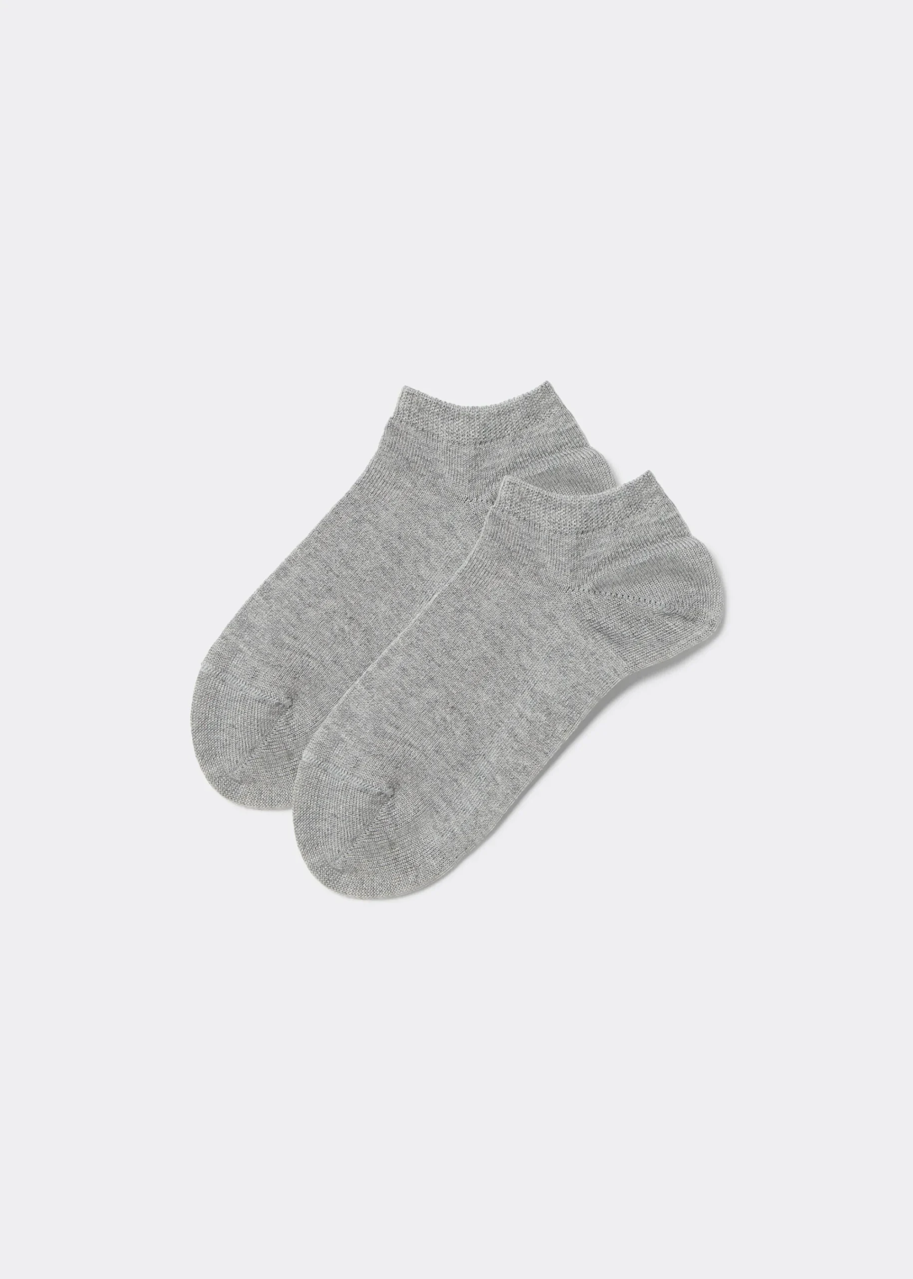 Short Socks^Calzedonia Children's Light Cotton Ankle Socks 408 - Grey Fleece