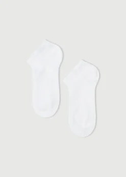 Short Socks^Calzedonia Children's Light Cotton Ankle Socks 001 - White