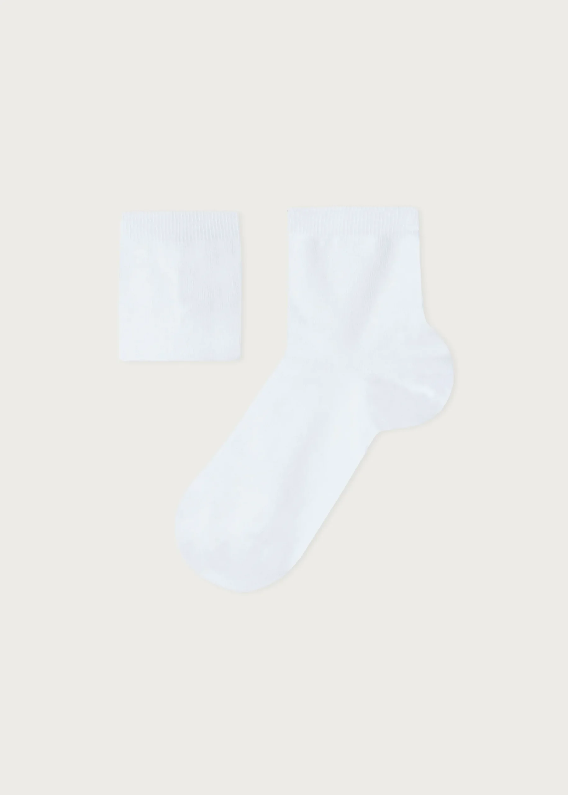 Short Socks^Calzedonia Children's Short Cotton Socks With Fresh Feet Breathable Material 001 - White