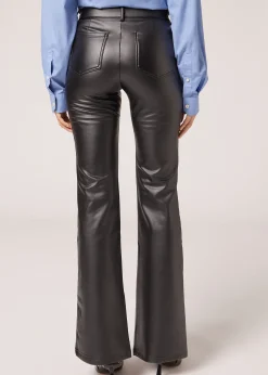 Trousers^Calzedonia Coated Thermal Flare Leggings 019 - Black