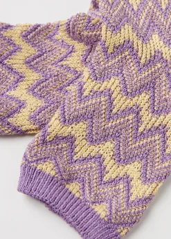 Short Socks^Calzedonia Colourful Chevron Motif Short Socks 9699 - Lilac Chevron