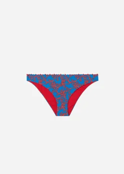 Bikini^Calzedonia Coral Pattern Bikini Bottoms Bali 653C - Orange Coral