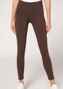 Leggings^Calzedonia Cotton Leggings 151C - Brown