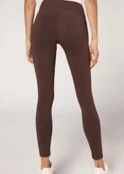 Leggings^Calzedonia Cotton Leggings 151C - Brown
