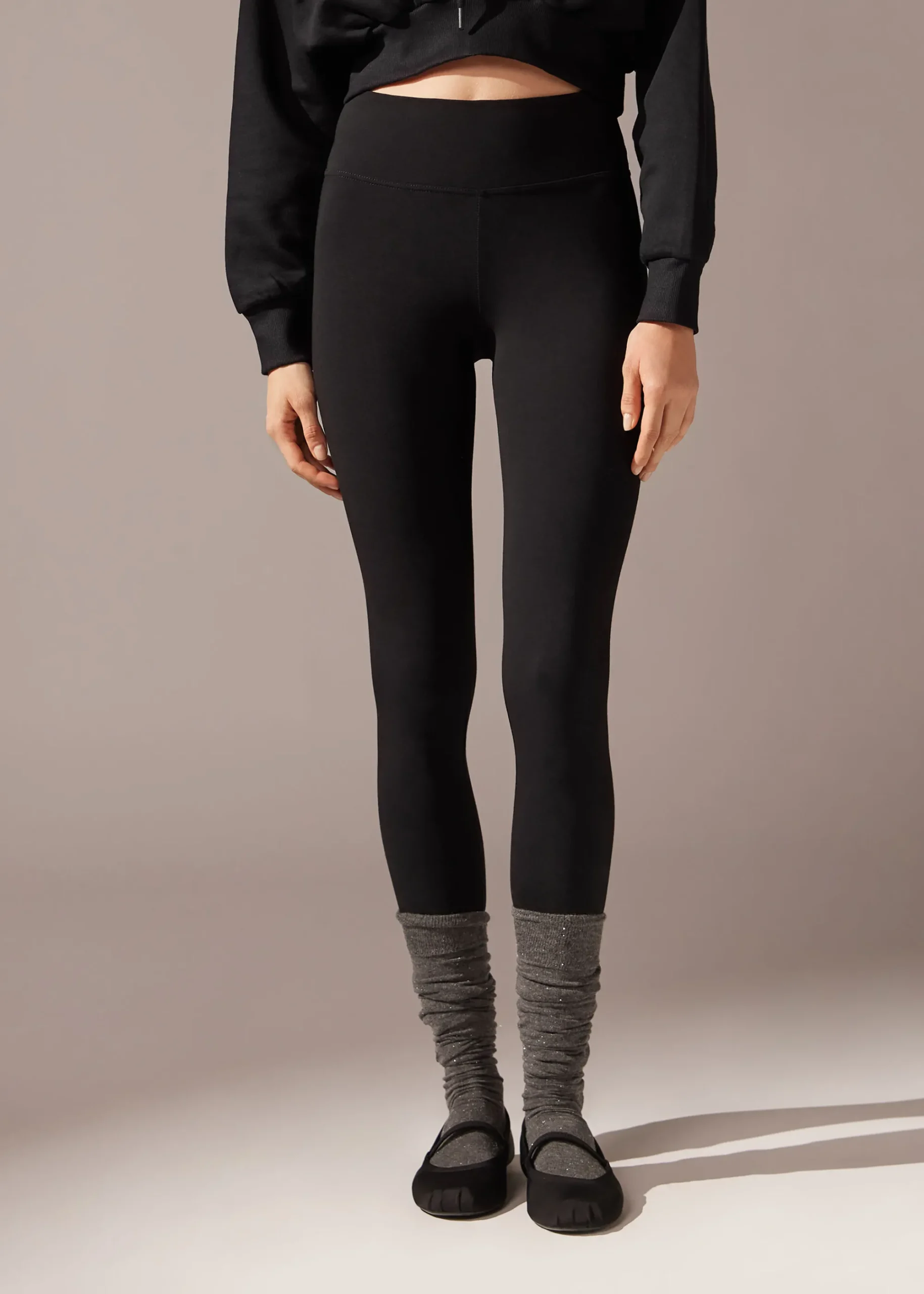 Leggings^Calzedonia Cotton Leggings 019 - Black