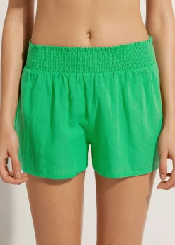 Beachwear^Calzedonia Cotton Shorts 615C - Shiny Green