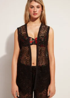 Beachwear^Calzedonia Crochet Gilet 06 - Black
