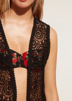Beachwear^Calzedonia Crochet Gilet 06 - Black