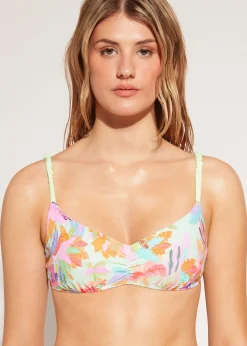Bikini^Calzedonia Crop Bikini Top Tahiti 637C - Neon Jungle