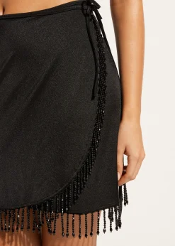 Beachwear^Calzedonia Crystal And Sequin Short Sarong Taipei 06 - Black