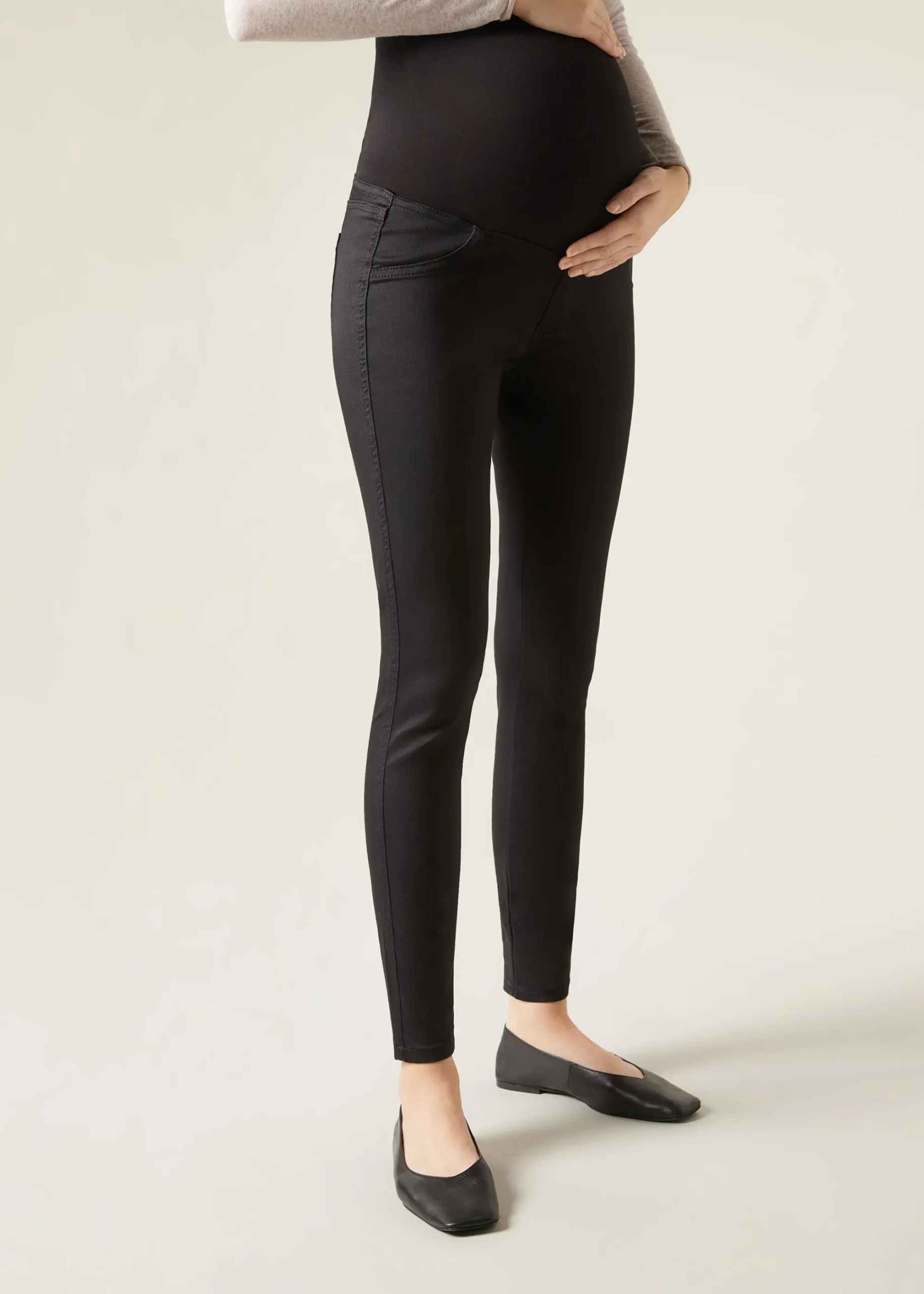 Premaman^Calzedonia Denim Maternity Leggings 3293 - Black Denim